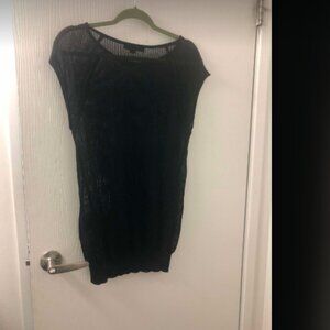 Alexander Wang Mesh Sheer Cap Sleeve Tunic Sz M